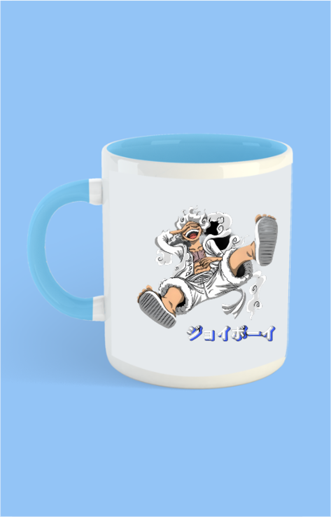 Luffy's Gear 5: The Joyboy Era Unisex Color Coffee Mug White SkyBlue