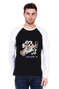 Luffy's Gear 5: The Joyboy Era Male Raglan Full Sleeve Black Charcoal Melange S