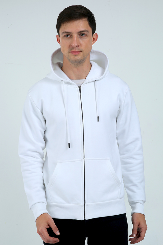 Plain Unisex Heavyweight Zip Hoodie