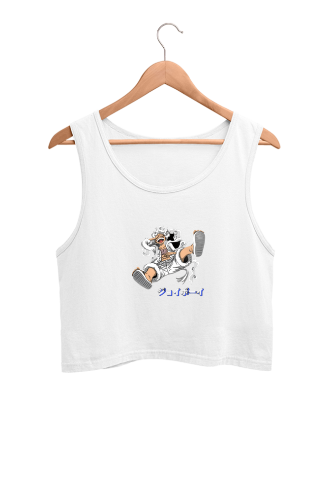 Luffy's Gear 5: The Joyboy Era  Female Crop Tank White S