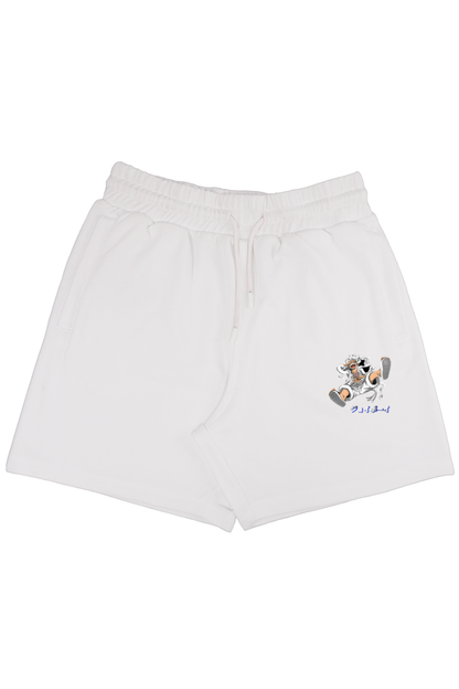 Luffy's Gear 5: The Joyboy Era Unisex Terry Shorts White S