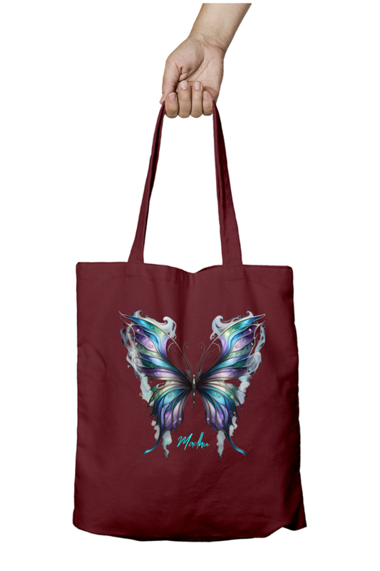 Butterfly Whiskers Unisex Tote Bag Zipper