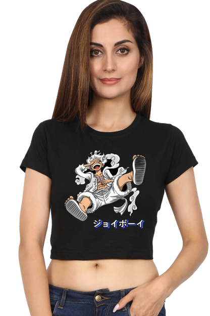 Luffy's Gear 5: The Joyboy Era  Female Crop Top Black S