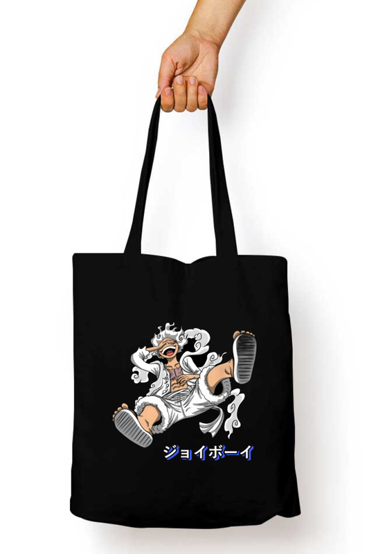 Luffy's Gear 5: The Joyboy Era Unisex Tote Bag Zipper Black Standard