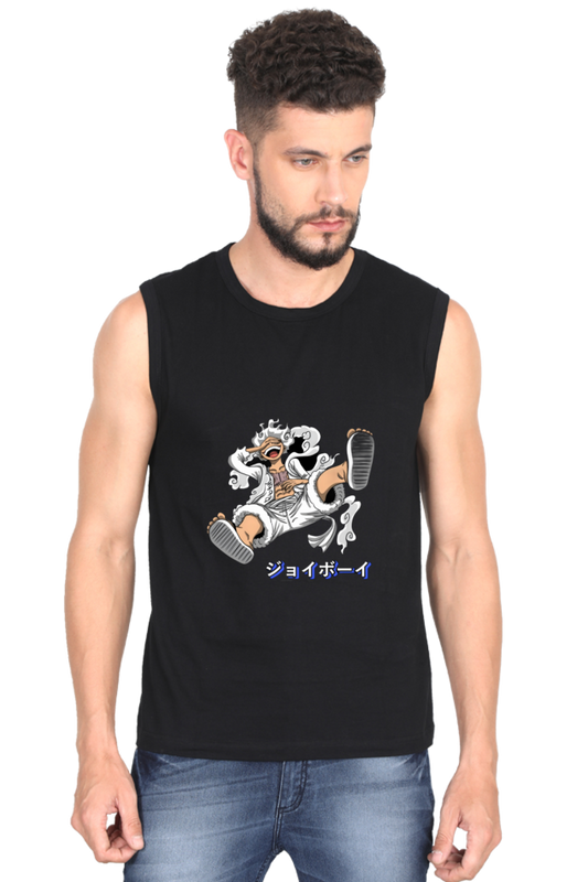 Luffy's Gear 5: The Joyboy Era Male Round Neck Sleeveless Navy Blue S