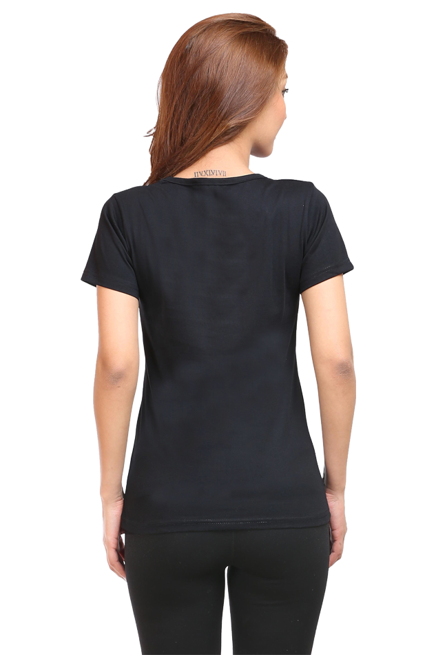 Midnight Glow Female Round Neck Half Sleeve Classic