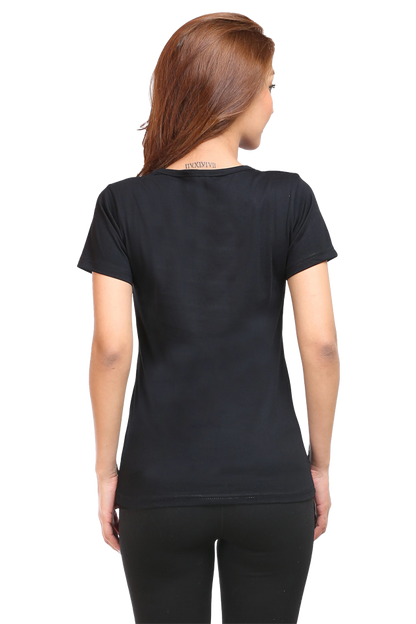 Midnight Glow Female Round Neck Half Sleeve Classic