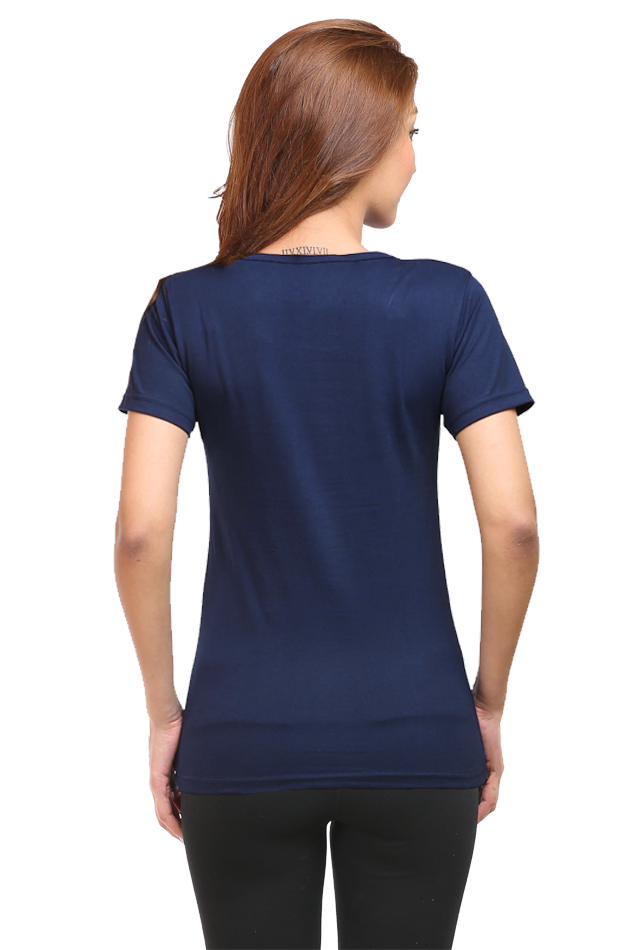 Midnight Glow Female Round Neck Half Sleeve Classic