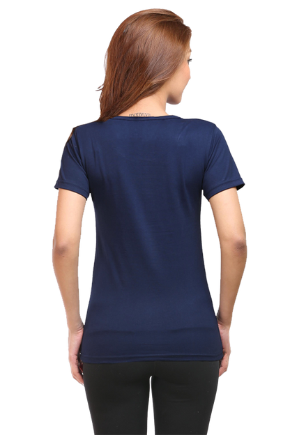 Midnight Glow Female Round Neck Half Sleeve Classic