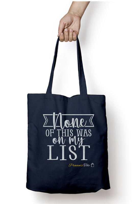 None of this was on my list Unisex Tote Bag Zipper Black Standard